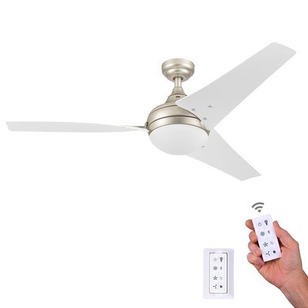 HONEYWELL CEILING FANS Neyo, 52 in. Ceiling Fan with Light and Remote Control, Champagne 51801-40